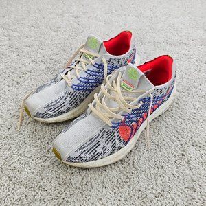 Nike Athletic Shoes Gray with Red and Blue Accents